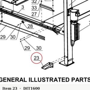Direct Lift SH4D-1600 Foot Plate for PP9+ 9K 4-Post & 9K Parking Lift - parts drawing detail