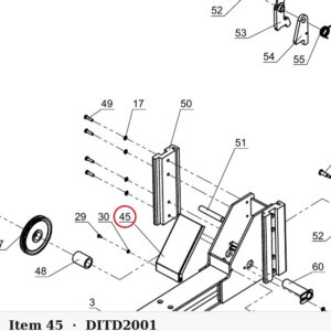 Direct Lift SH4D-2001 Cross Rail Safety Latch Cover for PP9+ 9K 4-Post & 9K Parking Lift - parts drawing detail