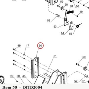 Direct Lift SH4D-2004 Rub Block for PP9+ 9K 4-Post & 9K Parking Lift - parts drawing detail