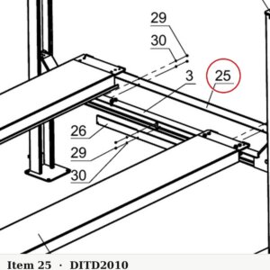 Direct Lift SH4D-2010 Cover Plate A for PP9+ 9K 4-Post Lift - parts drawing detail