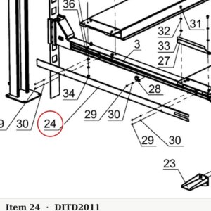 Direct Lift SH4D-2011 Cover Plate B for PP9+ 9K 4-Post Lift - parts drawing detail