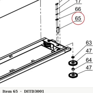 Direct Lift SH4D-3001 Runway Cable Sheave Shaft for PP9+ 9K 4-Post & 9K Parking Lift - parts drawing detail