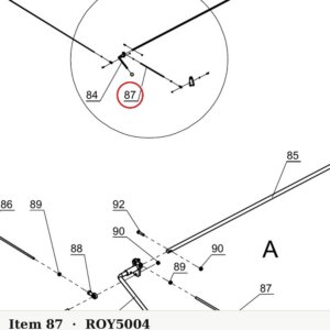 Direct Lift SH4D-5004 Connecting Rod B 16.6" - PP9+ 9K 4-Post Safety Latch Linkage - parts drawing detail
