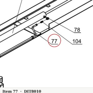 Direct Lift SH4D-8010 Hydraulic Hose B 79.5" - PP9+ 9K 4-Post & 9K Parking Wider V - parts drawing detail
