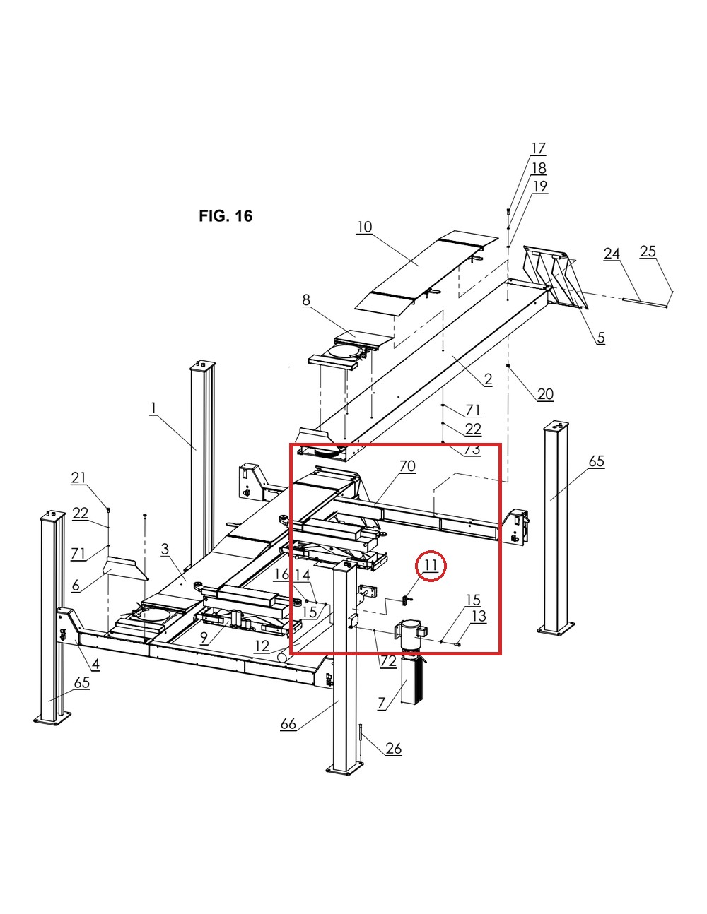 Direct Lift TSV86522S Latch Air Valve with Spring Return for CR14 & Pro14F 14,000 lb Four-Post Lifts - full parts breakdown d