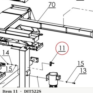 Direct Lift TSV86522S Latch Air Valve with Spring Return for CR14 & Pro14F 14,000 lb Four-Post Lifts - parts drawing detail