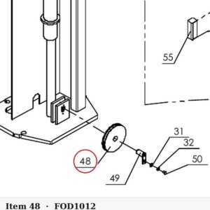 Direct Lift V12TP-1012 Cable Pulley for I12, PRO10 / PROV10 / PV10 & 2-Column 10K Lifts - parts drawing detail