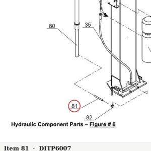 Direct Lift V12TP-6007 Connecting Line Pipe Fitting for PV10 / PRO10 10K & PRO12 Two-Post Lifts - parts drawing detail