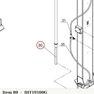 Direct Lift YG11-9100G Hydraulic Cylinder for PRO10 / PROv10 / PV10 (New Style) 10K 2-Post Lifts - parts drawing detail