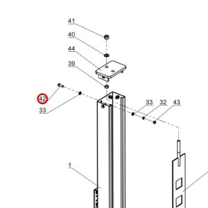 Direct Lift B10-12×35 M12×35 Hex Bolt for PP9+ 9K Four-Post Parking Lifts (Column & Lock Ladder)