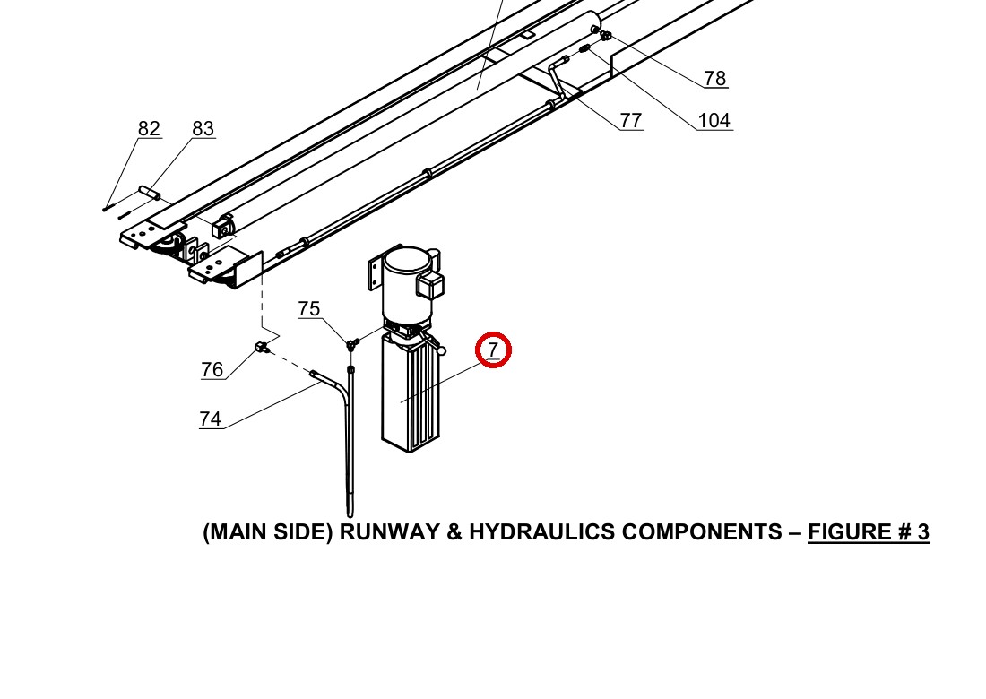Direct Lift Lift Part 44100 Hydraulic Power Unit, 110V AC - 8K/9K 4-Post Parking & 6K Mid-Rise Lifts