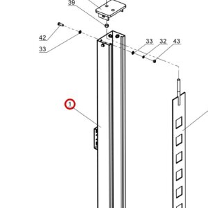 Direct Lift SH4D-1000 Power Unit Column Weldment for PP9+ 9K 4-Post & 9K Parking Lift (Wider V)
