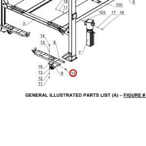 Direct Lift H4D-5006-3 Cotter Pin for Caster Kit — 9K Wide & PP9+ 9K 4-Post Parking Lifts