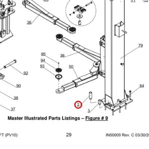 Direct Lift 30500-6201 Adapter B 6.5" Stackable Lift Adapter for Pro 10 / PRO-V10 / PV10