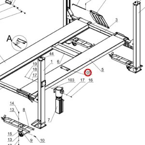 Direct Lift H4P-R3100 Wheel Chock / Wheel Stop for Pro Park 8 Plus & CR14 4-Post Lifts