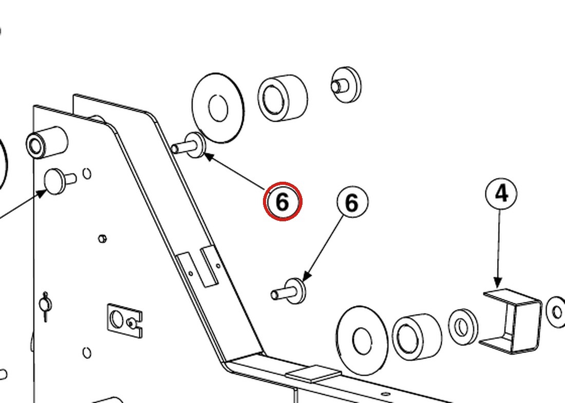 Forward Lift 1400412 Slider 7/32" Thick for OR14 14K 4-Post Lift parts diagram