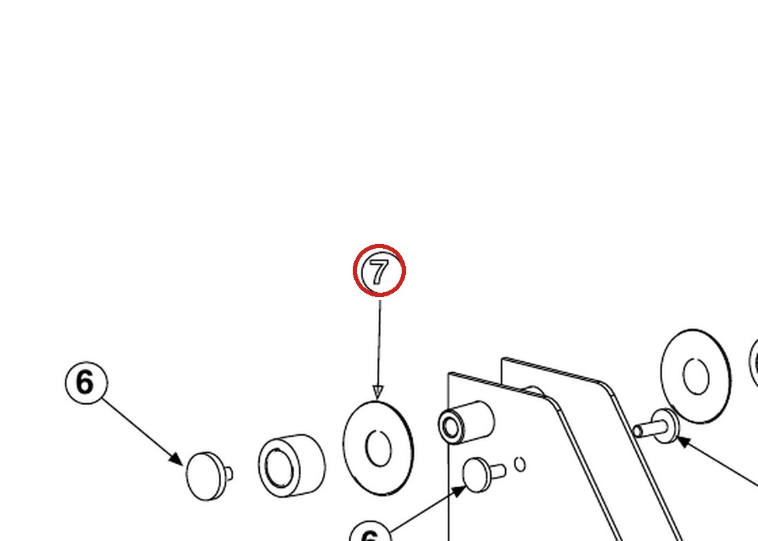 Forward Lift 1400430 Wheel Spacer for OR14 14K 4-Post Lift Roller Assembly parts diagram
