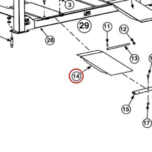 Forward Lift 1400507 Standard Ramp Chock Weldment for OR14 14K 4-Post Lift parts diagram