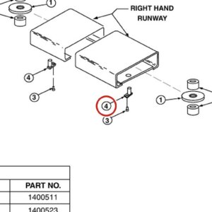 Forward Lift 1400509 Sheave Pin for OR14 14K 4-Post Lift parts diagram