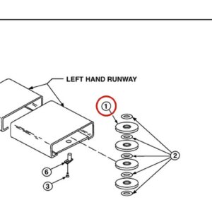 Forward Lift 1400511 Sheave (Cable Pulley) for OR14 14K 4-Post Lift parts diagram