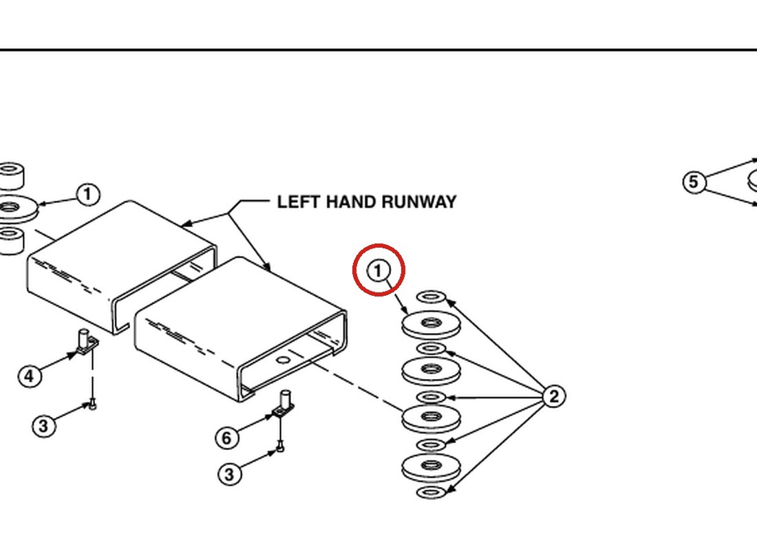 Forward Lift 1400511 Sheave (Cable Pulley) for OR14 14K 4-Post Lift parts diagram