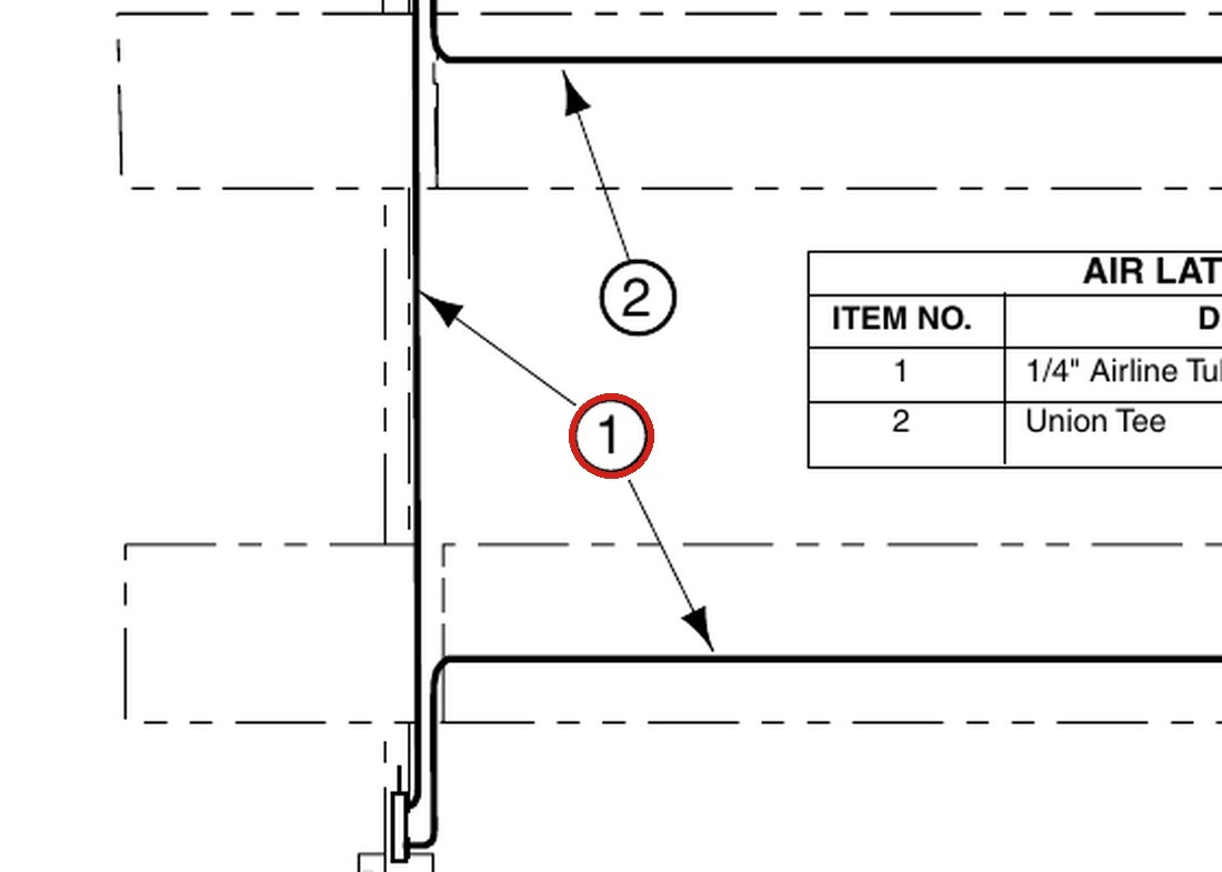 Forward Lift 1400527 Clevis Pin for OR14 14K 4-Post Lift Hydraulic Hose Assembly parts diagram