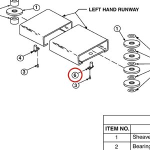 Forward Lift 1400529 Airline Retainer Cable / Sheave Pin (STD) for OR14 14K 4-Post Lift parts diagram