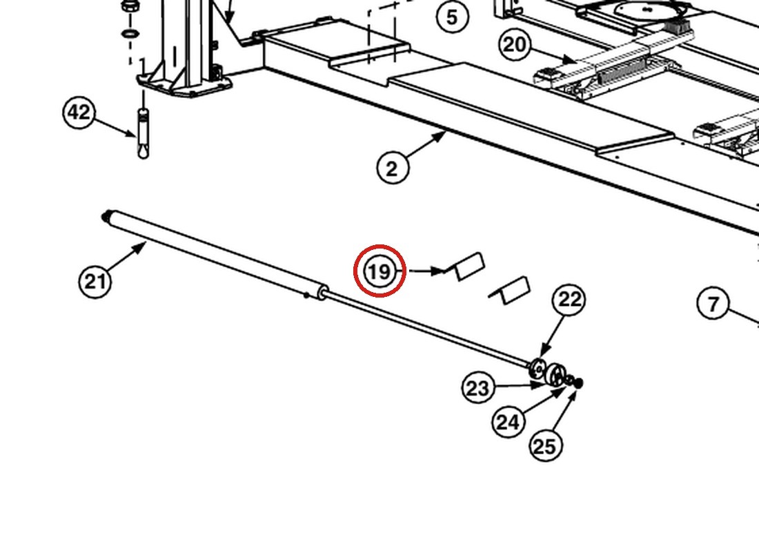 Forward Lift 1400947 Triangular Wheel Chock for OR14 14K 4-Post Lift Runways parts diagram