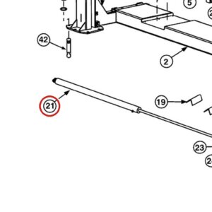 Forward Lift 1400949 Hydraulic Cylinder for OR14 14K 4-Post Lift parts diagram