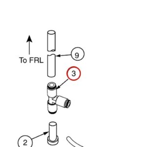 Forward Lift 1400956 Union Tee for OR14 14K 4-Post Lift Air Lock Release Circuit parts diagram