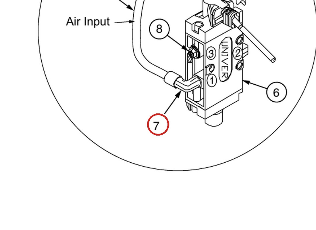 Forward Lift 1400957 Swivel Elbow for OR14 14K 4-Post Lift Air Lock Release Circuit parts diagram