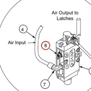 Forward Lift 1400958 Filter/Muffler for OR14 14K 4-Post Lift Air Lock Release Valve parts diagram