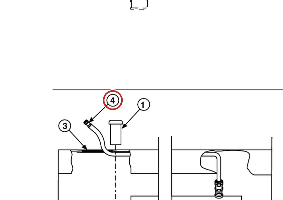Forward Lift 1400963 Hydraulic Hose for OR14 14K 4-Post Lift, "L" Model parts diagram