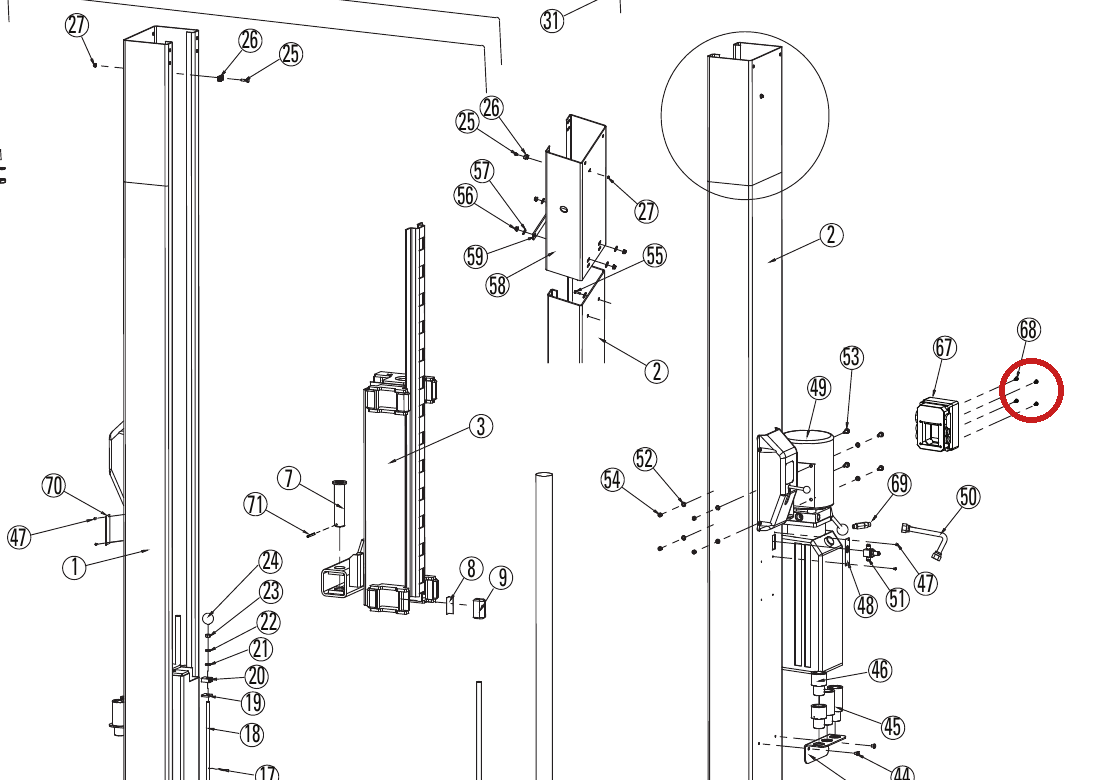 Forward Lift 40275 M5 x 10 Phillips Head Machine Screw Plated for DL9, DP10 & I10 Two-Post Lifts