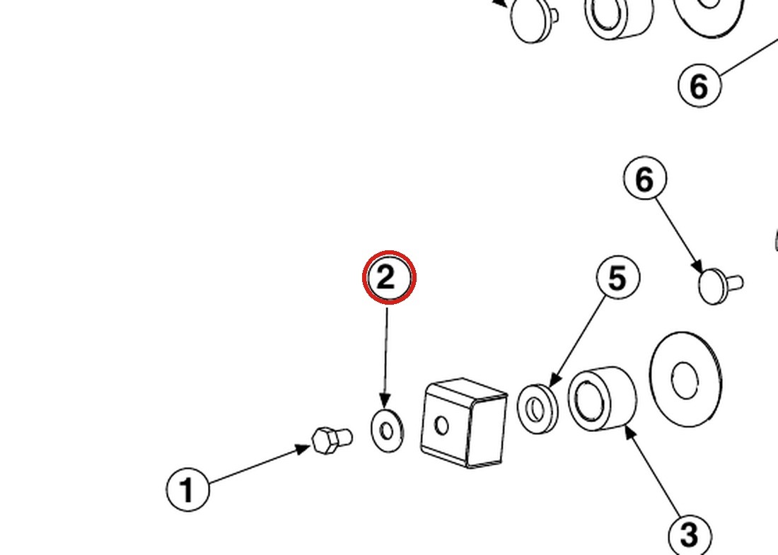 Forward Lift 40980 5/8" USS Flat Washer for Roller Assembly & Sliders (12K & OR14 4-Post Lifts) parts diagram