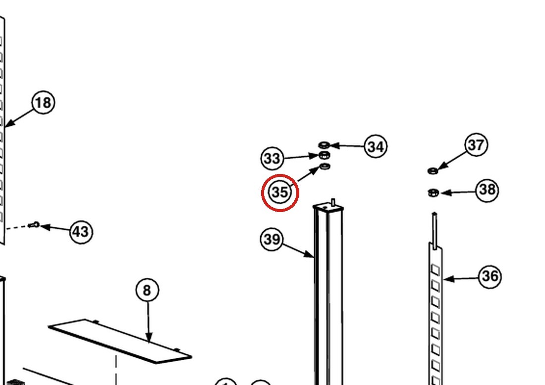 Forward Lift 41113 1" SAE Flat Washer, Zinc Plated - CR18 & OR14 14K 4-Post Lift Parts parts diagram