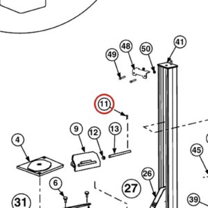 Forward Lift 41202 5/32" x 1" Cotter Pin - CR18, 12K & OR14 4-Post Main Assembly parts diagram