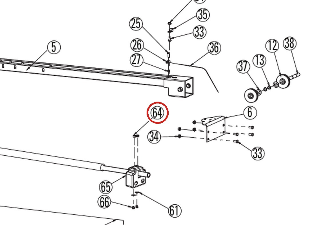 Forward Lift 911403 1/4"-20 Nyloc Hex Nut, Plated (Same as 40642) for AJ 4000 / AJ 6000 Jacks parts diagram