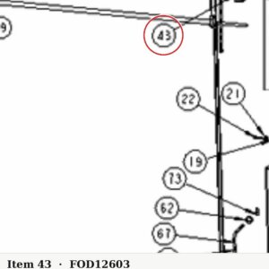 Forward Lift 912603 Nylon Insert Lock Nut 1/2"-13 for DP10AN, DP97S2, I10 Cylinder Mount (Same as 40707) - parts drawing deta