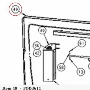Forward Lift 913611 Hex Jam Nut 3/4-16 NF Plated, Cylinder Mount Jam Nut for DP10AN, DP97S2, I10 Lifts - parts drawing detail
