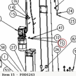 Forward Lift 991243 Elevator Bolt 1/4"-20 x 1" Black - Pad Mounting for 6000TL, DP10AN & DP97S-2 Lifts - parts drawing detail