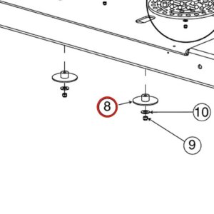 Forward Lift 991596 Round Retainer for OR14 14K 4-Post Slip Plates parts diagram