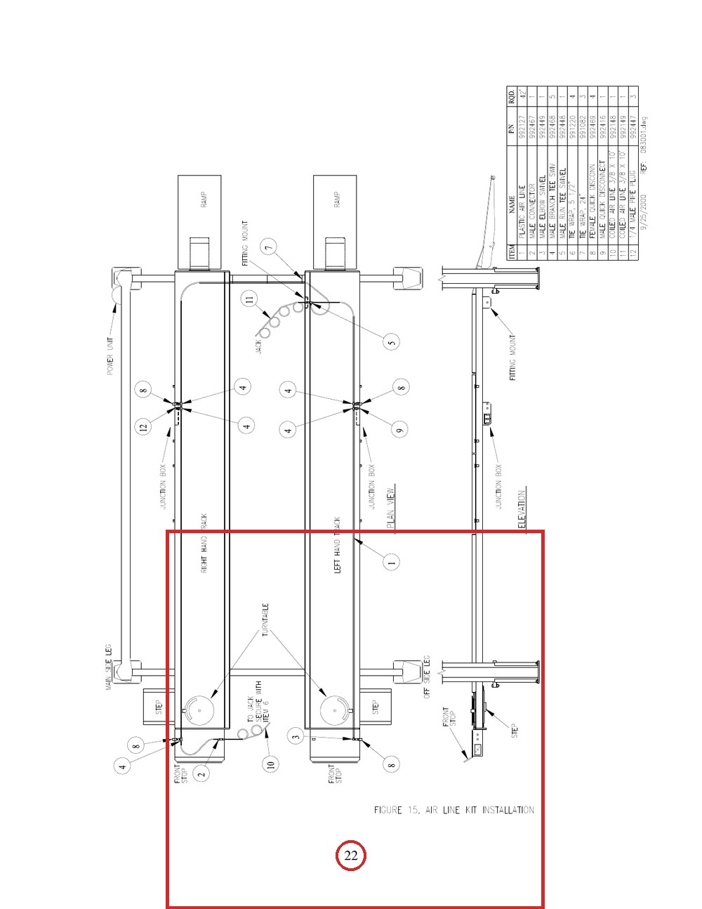 Forward Lift 992496 Swivel Elbow, 1/4" NPT to 1/4" Tube - CR40/CR50, 12000LR/LRD, 125000ARO - full parts breakdown drawing