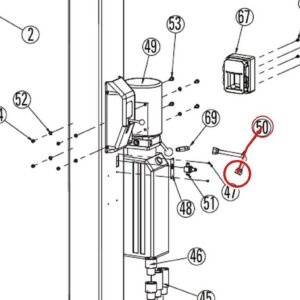 Forward Lift DL9-9801-1 Hydraulic Hose for DL9 Two-Post Lift parts diagram