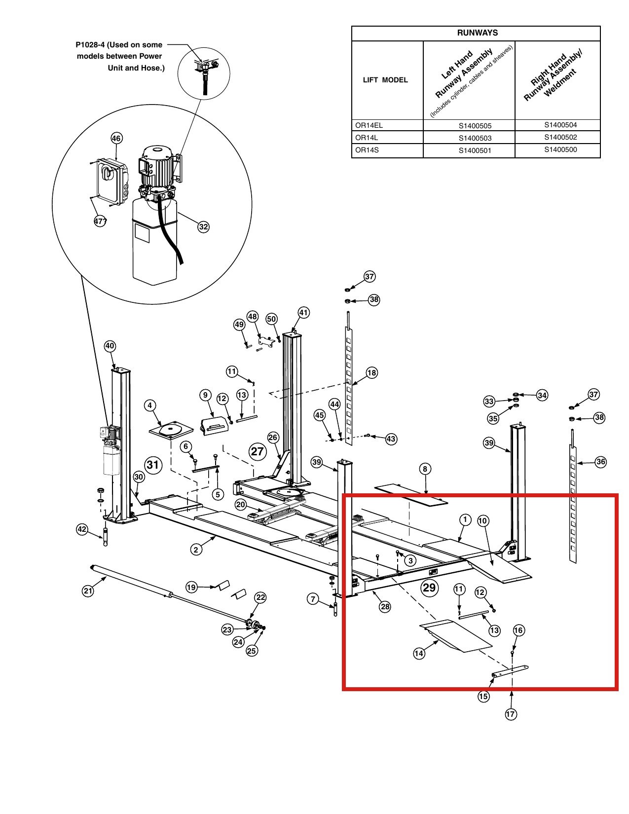 Forward Lift FC5179-4 5/8" Push Nut Fastener (TRW PW625019) for CR18, 12K 4-Post & OR14 Lifts parts diagram (location)