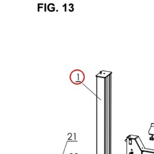 Forward Lift H4P-2100 Column Assembly "A" RR for PRO 14F 14000 4-Post Lift parts diagram