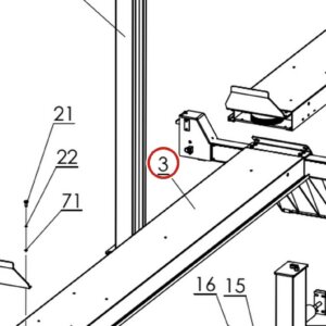 Forward Lift H4P-3200 Slave Side Runway for CR14 14,000 lb & Pro 14F 4-Post Lifts parts diagram