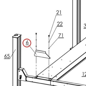 Forward Lift H4P-4100 Tire Stopper for CR14 14,000 lb & Pro 14F 4-Post Lifts parts diagram