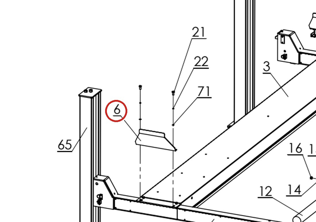 Forward Lift H4P-4100 Tire Stopper for CR14 14,000 lb & Pro 14F 4-Post Lifts parts diagram