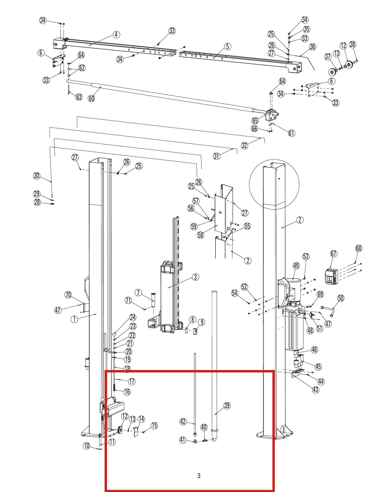 Forward Lift SW-002 90 Degree Fitting / Switch - DL9 & Newer CR14 Lifts parts diagram (location)